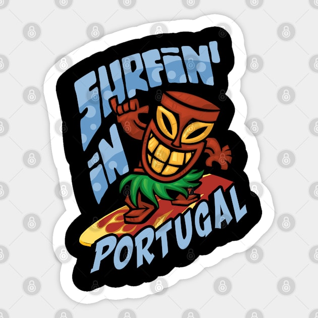 Surfing in Portugal Sticker by SerenityByAlex